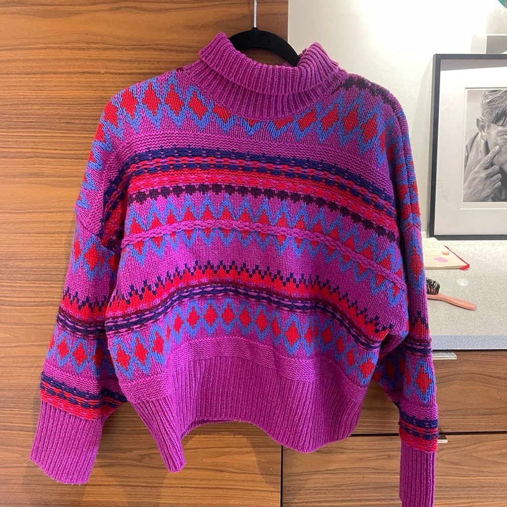 Rag and bone purple sweater worn once!!